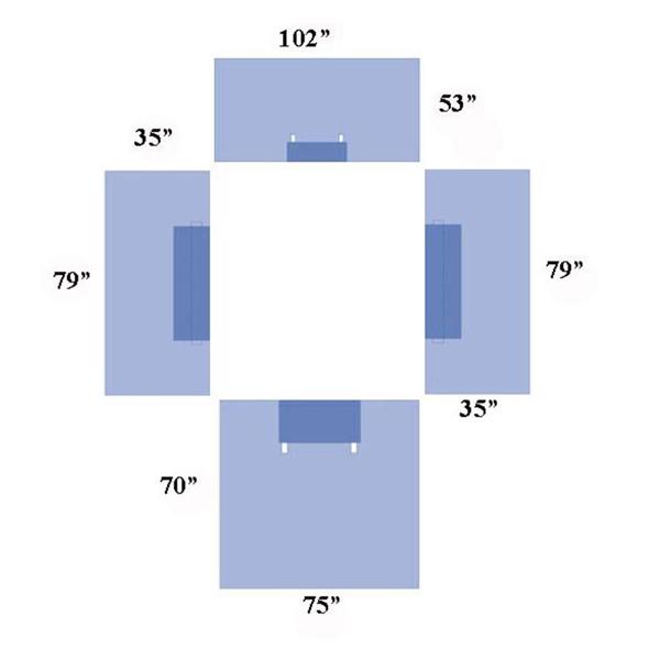 Pack Surgical Universal II Aurora W/ Sd Drp w/Adhs 35x79
